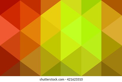 Multicolor dark red, yellow, orange polygonal illustration, which consist of triangles. Geometric background in Origami style with gradient. Triangular design for your business.