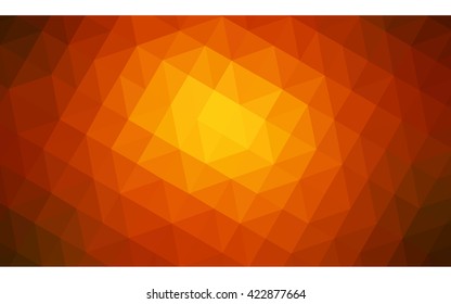 Multicolor dark red, yellow, orange polygonal illustration, which consist of triangles. Geometric background in Origami style with gradient. Triangular design for your business.