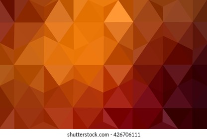 Multicolor dark red, yellow, orange polygonal illustration, which consist of triangles. Geometric background in Origami style with gradient. Triangular design for your business.