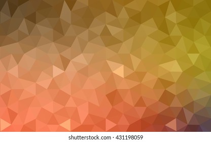 Multicolor dark red, yellow, orange polygonal illustration, which consist of triangles. Geometric background in Origami style with gradient. Triangular design for your business.