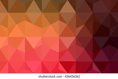 Multicolor dark red, yellow, orange polygonal illustration, which consist of triangles. Geometric background in Origami style with gradient. Triangular design for your business.