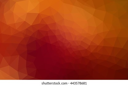 Multicolor dark red, yellow, orange polygonal illustration, which consist of triangles. Geometric background in Origami style with gradient. Triangular design for your business.