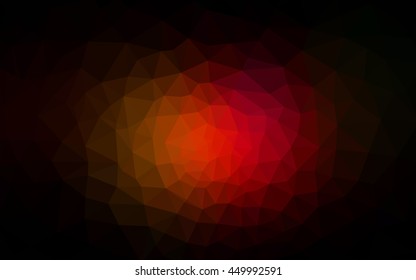 Multicolor dark red, yellow, orange polygonal illustration, which consist of triangles. Geometric background in Origami style with gradient. Triangular design for your business.