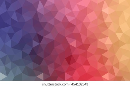 Multicolor dark red, yellow, orange polygonal illustration, which consist of triangles. Geometric background in Origami style with gradient. Triangular design for your business.