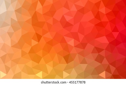 Multicolor dark red, yellow, orange polygonal illustration, which consist of triangles. Geometric background in Origami style with gradient. Triangular design for your business.