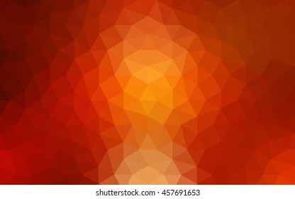Multicolor dark red, yellow, orange polygonal illustration, which consist of triangles. Geometric background in Origami style with gradient. Triangular design for your business.