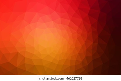 Multicolor dark red, yellow, orange polygonal illustration, which consist of triangles. Geometric background in Origami style with gradient. Triangular design for your business.