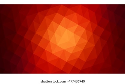 Multicolor dark red, yellow, orange polygonal illustration, which consist of triangles. Geometric background in Origami style with gradient. Triangular design for your business.