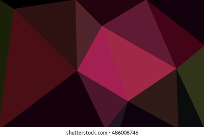 Multicolor dark red, yellow, orange polygonal illustration, which consist of triangles. Geometric background in Origami style with gradient. Triangular design for your business.
