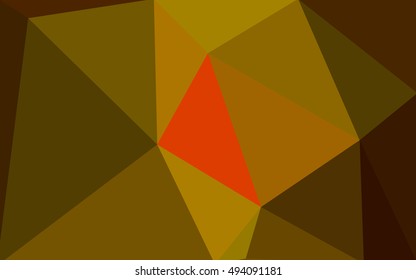 Multicolor dark red, yellow, orange polygonal illustration, which consist of triangles. Geometric background in Origami style with gradient. Triangular design for your business.