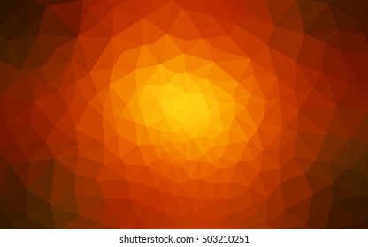 Multicolor dark red, yellow, orange polygonal illustration, which consist of triangles. Geometric background in Origami style with gradient. Triangular design for your business.