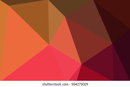 Multicolor dark red, yellow, orange polygonal illustration, which consist of triangles. Geometric background in Origami style with gradient. Triangular design for your business.