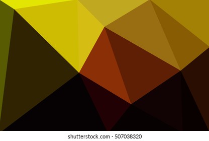 Multicolor dark red, yellow, orange polygonal illustration, which consist of triangles. Geometric background in Origami style with gradient. Triangular design for your business.