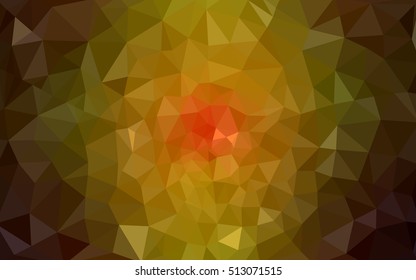 Multicolor dark red, yellow, orange polygonal illustration, which consist of triangles. Geometric background in Origami style with gradient. Triangular design for your business.