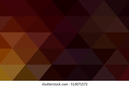 Multicolor dark red, yellow, orange polygonal illustration, which consist of triangles. Geometric background in Origami style with gradient. Triangular design for your business.