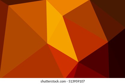 Multicolor dark red, yellow, orange polygonal illustration, which consist of triangles. Geometric background in Origami style with gradient. Triangular design for your business.