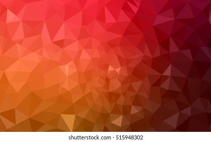 Multicolor dark red, yellow, orange polygonal illustration, which consist of triangles. Geometric background in Origami style with gradient. Triangular design for your business.