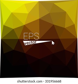 multicolor dark yellow geometric rumpled triangular low poly style gradient illustration graphic background. Vector polygonal design for your business.