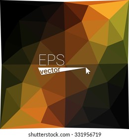 multicolor dark yellow geometric rumpled triangular low poly style gradient illustration graphic background. Vector polygonal design for your business.