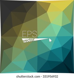 multicolor dark yellow geometric rumpled triangular low poly style gradient illustration graphic background. Vector polygonal design for your business.