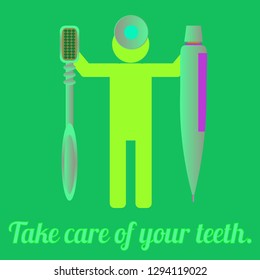 Multicolor dental medical tooth hygienical dental brush kit.