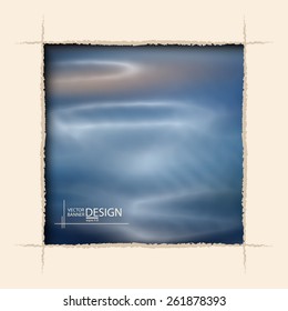 Multicolor Design Templates. Blurred Abstract Modern Vector Background. square ragged hole on coffee wall.