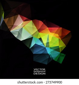 Multicolor Design Templates. Geometric Triangular Abstract Modern Vector Background. 