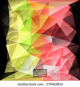 Multicolor Design Templates. Geometric Triangular Abstract Modern Vector Background. 