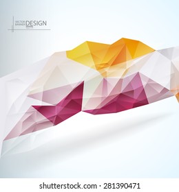 Multicolor Design Templates. Geometric Triangular Spot Abstract Modern Background. Crystal Jewelry Gem. Vector Illustration