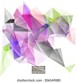 Multicolor Design Templates. Geometric Triangular Abstract Modern Vector Background. 