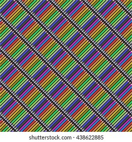 A multicolor diagonal pencils seamless pattern
