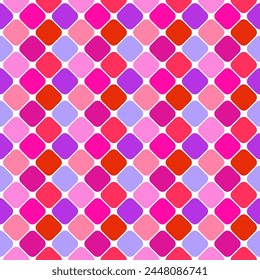 Multicolor diagonal square pattern background - repeating colorful geometrical abstract vector graphic design
