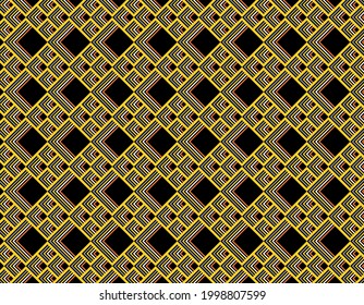 Multicolor diamond pattern with colorful lines over a black background