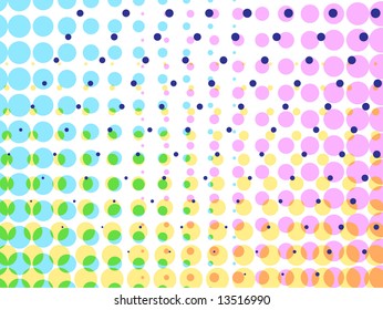 Multicolor dotted background