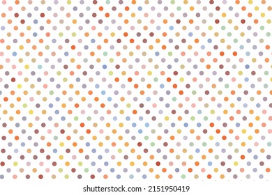 Multicolor dotted background, colorful vector texture with circles. Glitter abstract illustration with blurred drops of rain. Pattern for ads, web page, wallpaper, poster, banner. Copy space.