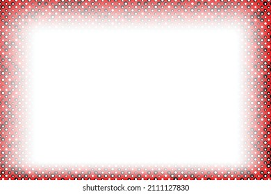Multicolor dotted frame. Colorful vector background with circles. Splash effect banner. Abstract illustration with blurred drops of rain. Pattern for web page, banner, poster, card. Copy space