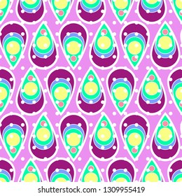 Multicolor drops seamless pattern