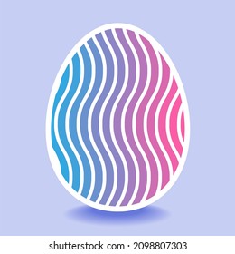 Huevo de Pascua Multicolor y saludos felices de Pascua