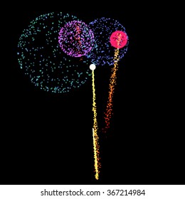 Multicolor Festive Firework Salute Burst 