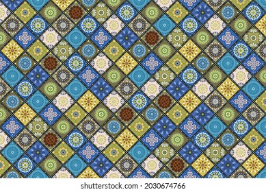 Multicolor Floral Bedsheet Vector Design