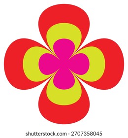 Multicolor Floral Mandala Vector Graphic