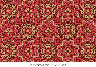 Multicolor floral style fabric design pattern