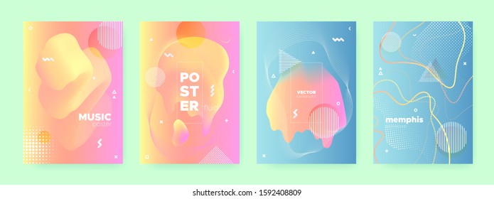 Multicolor Flow Waves. Pastel Memphis Texture. Geometric Design. Abstract 3d Shapes. Blue Liquid Waves. Orange Memphis Brochure. Pink Geometric Poster. Contemporary Banner. Orange Fluid Waves.