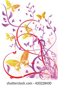 multi-color flower design art work vector