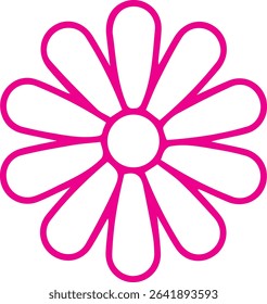 Multicolor flower icon in vibrant vector style, symbolizing nature, beauty, and creativity. Perfect for design, branding, and decorative projects. Fully editable Adobe Illustrator EPS file included.