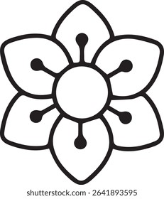 Multicolor flower icon in vibrant vector style, symbolizing nature, beauty, and creativity. Perfect for design, branding, and decorative projects. Fully editable Adobe Illustrator EPS file included.