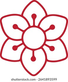 Multicolor flower icon in vibrant vector style, symbolizing nature, beauty, and creativity. Perfect for design, branding, and decorative projects. Fully editable Adobe Illustrator EPS file included.
