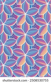 Design de padrão de pétala de flor multicolor