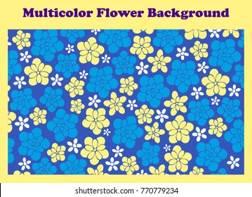 Multicolor flowers background pattern