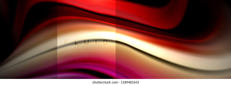 Multicolor fluid abstract shapes, liquid colors design, colorful marble or plastic wavy texture background, multicolored template for business or technology presentation or web brochure cover design